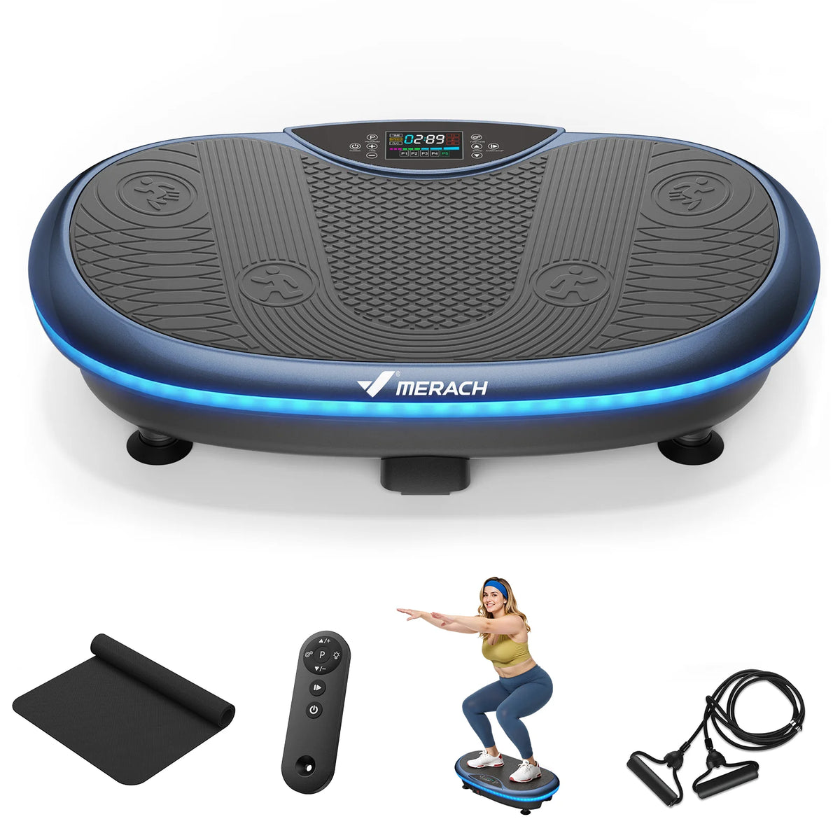 MERACH 4D Vibration Plate for Full Body Fitness Workouts