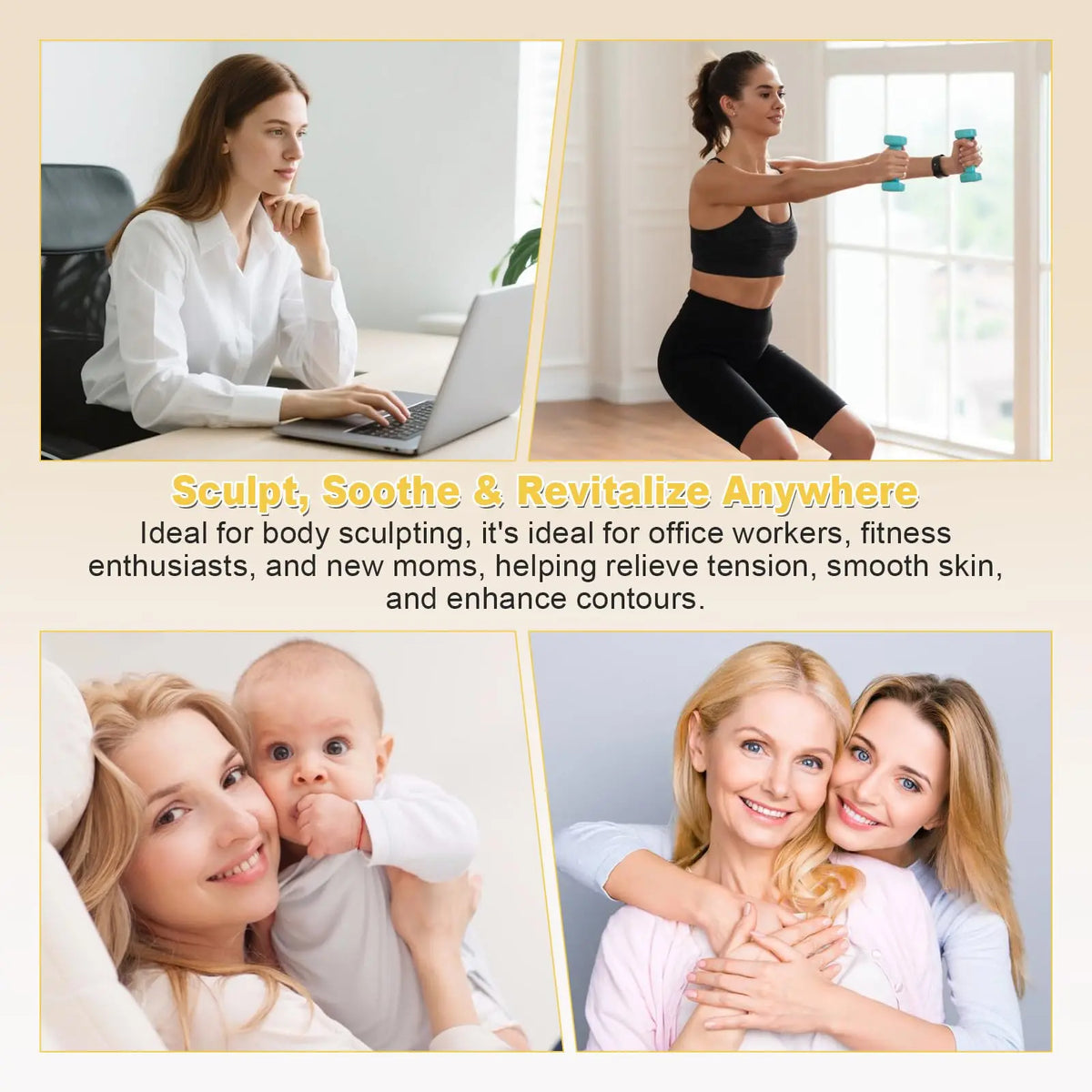 Jitesy Cordless Lymphatic Body Sculpting Massager With Heat