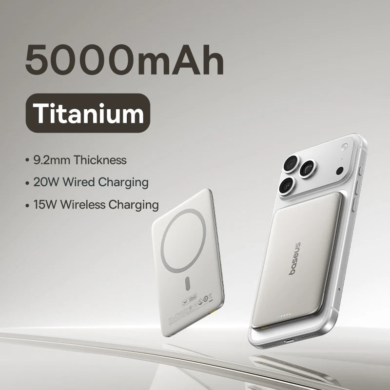 Baseus Magnetic Wireless Power Bank With 20W USB C Charging