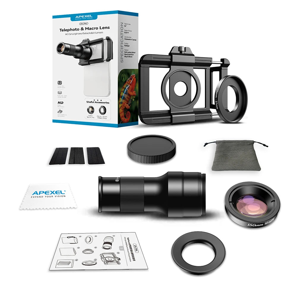APEXEL Telephoto Macro Smartphone Lens With Telescope Function