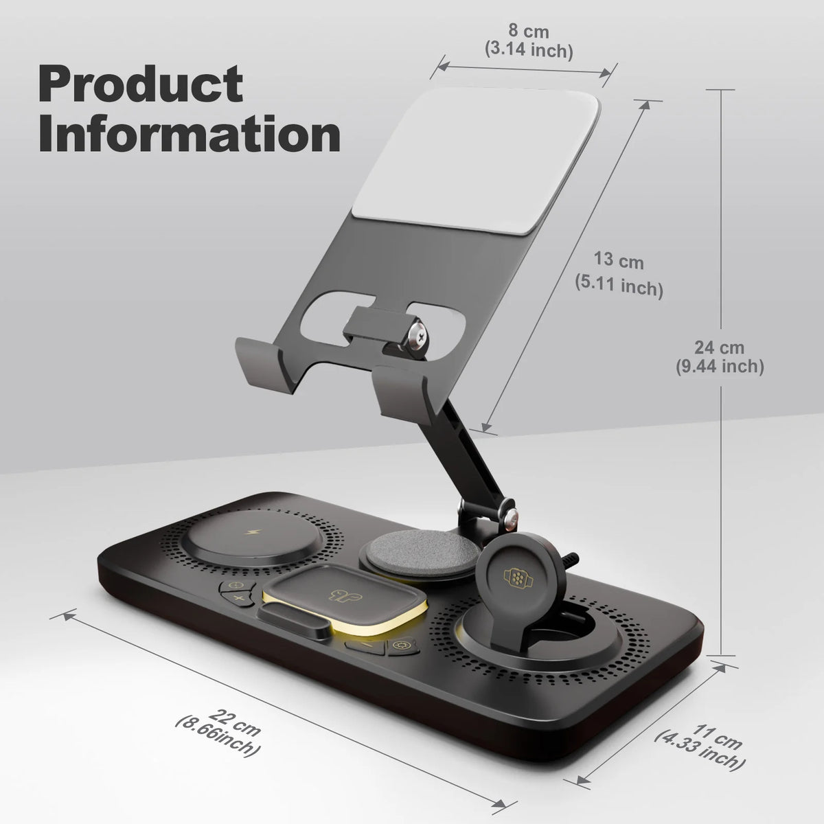 Seven In One Wireless Charging Station for Phones Watches and Earbuds