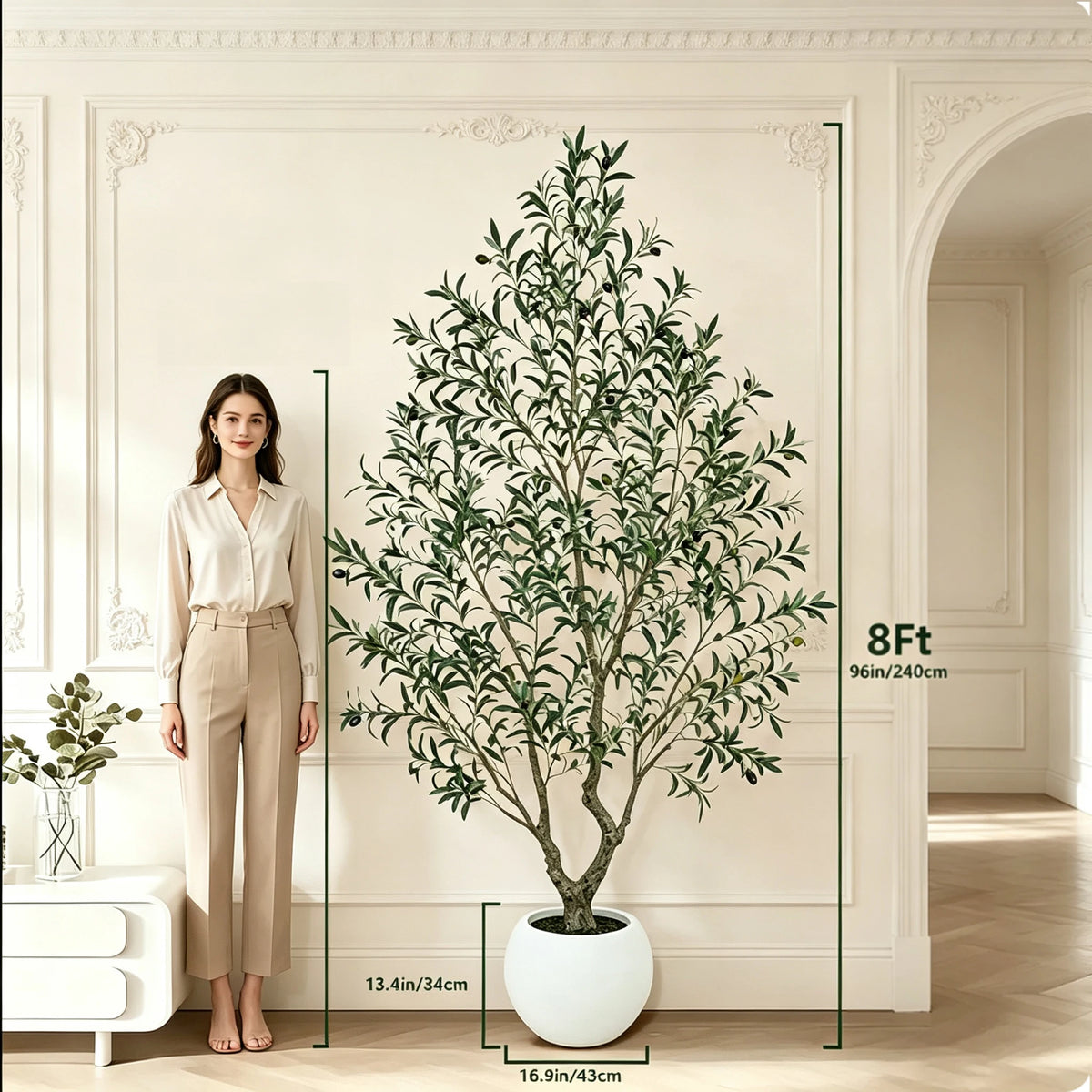 Olitree Artificial Olive Tree With Wood Trunk For Home Decor