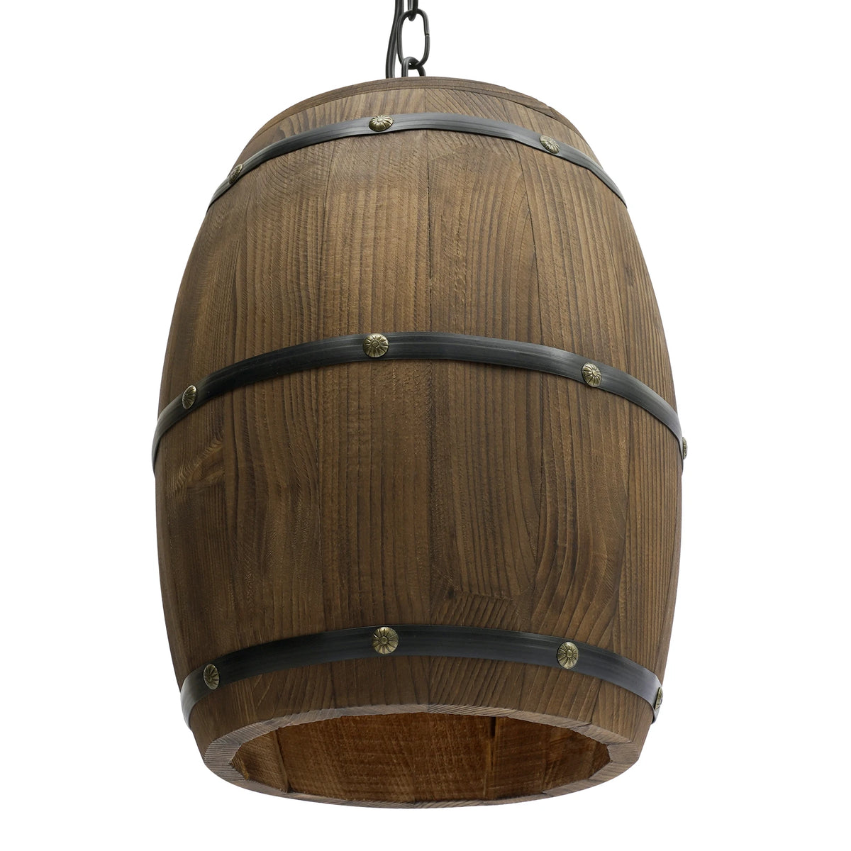 Retro Wood Wine Barrel Pendant Light for Bar and Home