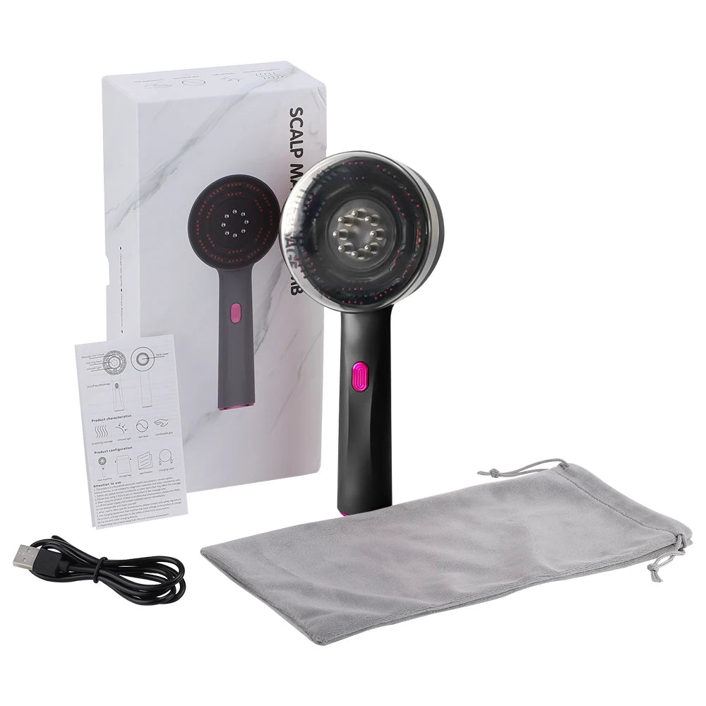 AFDEAL Electric Scalp Massage Comb With Red Light Therapy