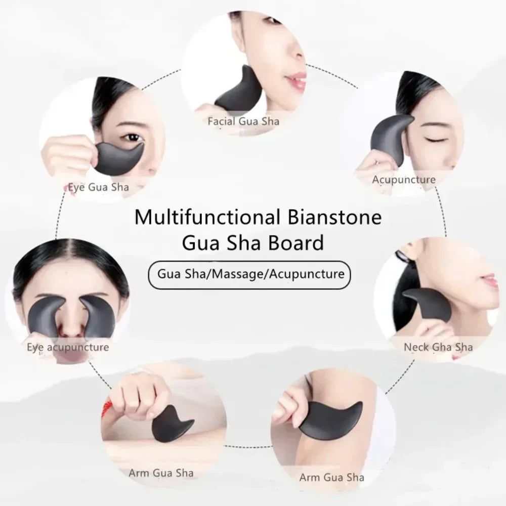 Professional Natural Jade Gua Sha Board Facial Body Massage Tool