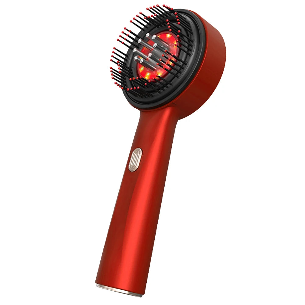 Electric Vibration Massage Comb Red Light Hair Growth Massage Scalp Brush Anti Hair Loss Liquid Oil Applicator Hair Care