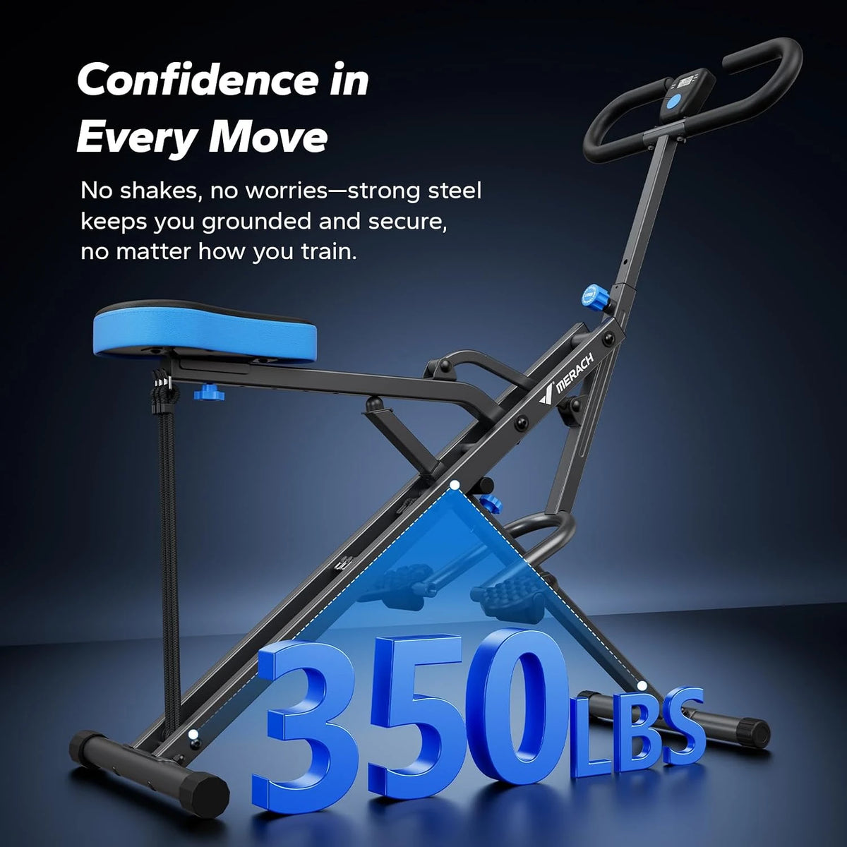 MERACH Adjustable Squat and Rowing Machine for Home Leg Workouts