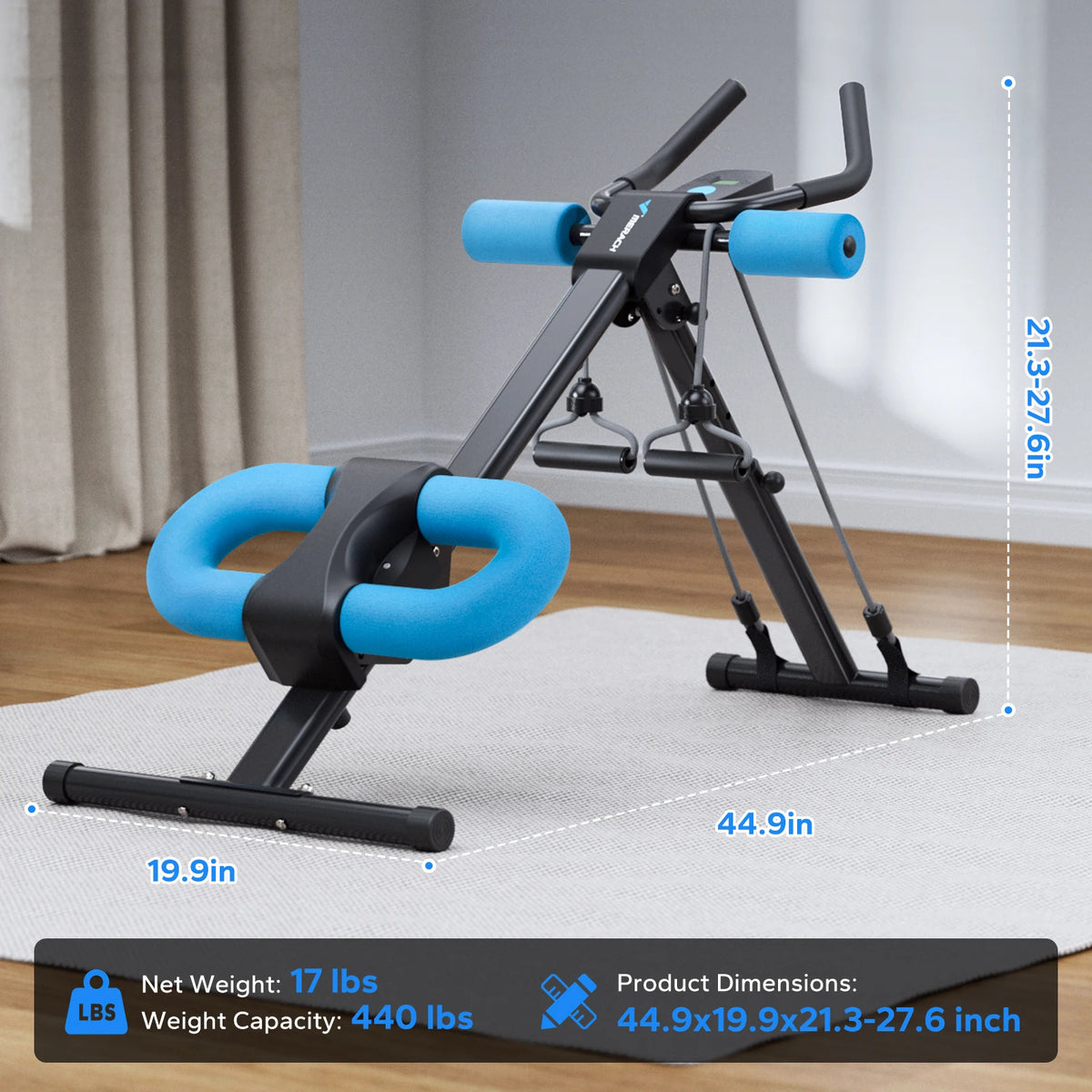 MERACH Adjustable Abdominal Trainer for Core Strength Workouts