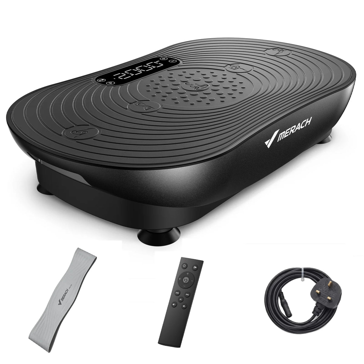 MERACH Vibration Plate Exercise Machine With Resistance Bands And Speakers