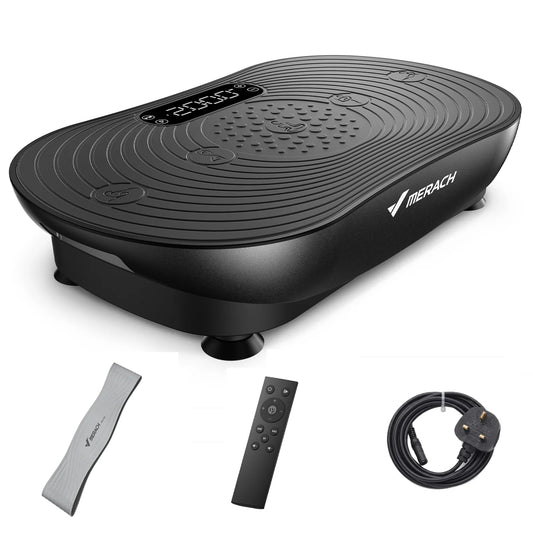 MERACH Vibration Plate Exercise Machine With Resistance Bands And Speakers