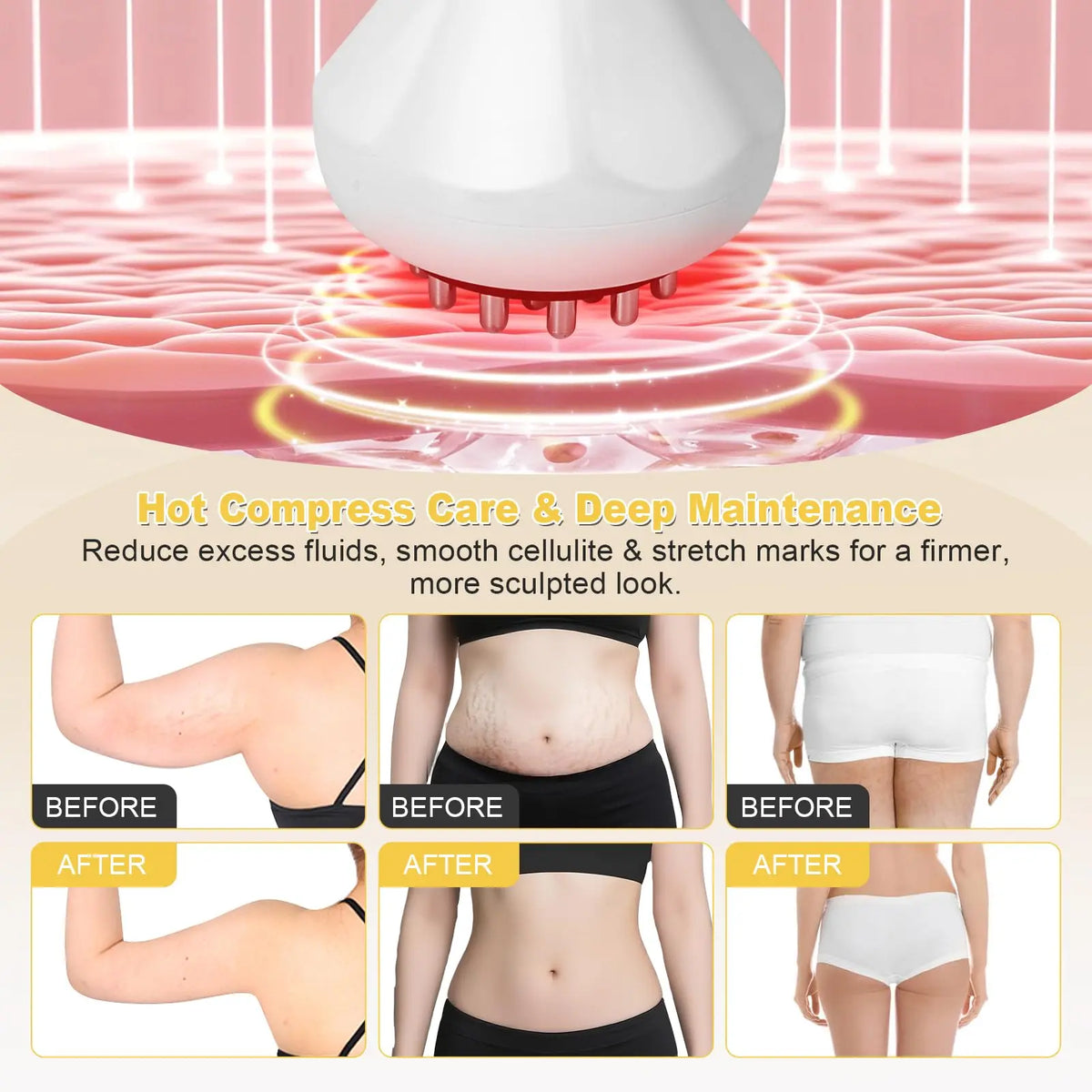 Jitesy Cordless Lymphatic Body Sculpting Massager With Heat