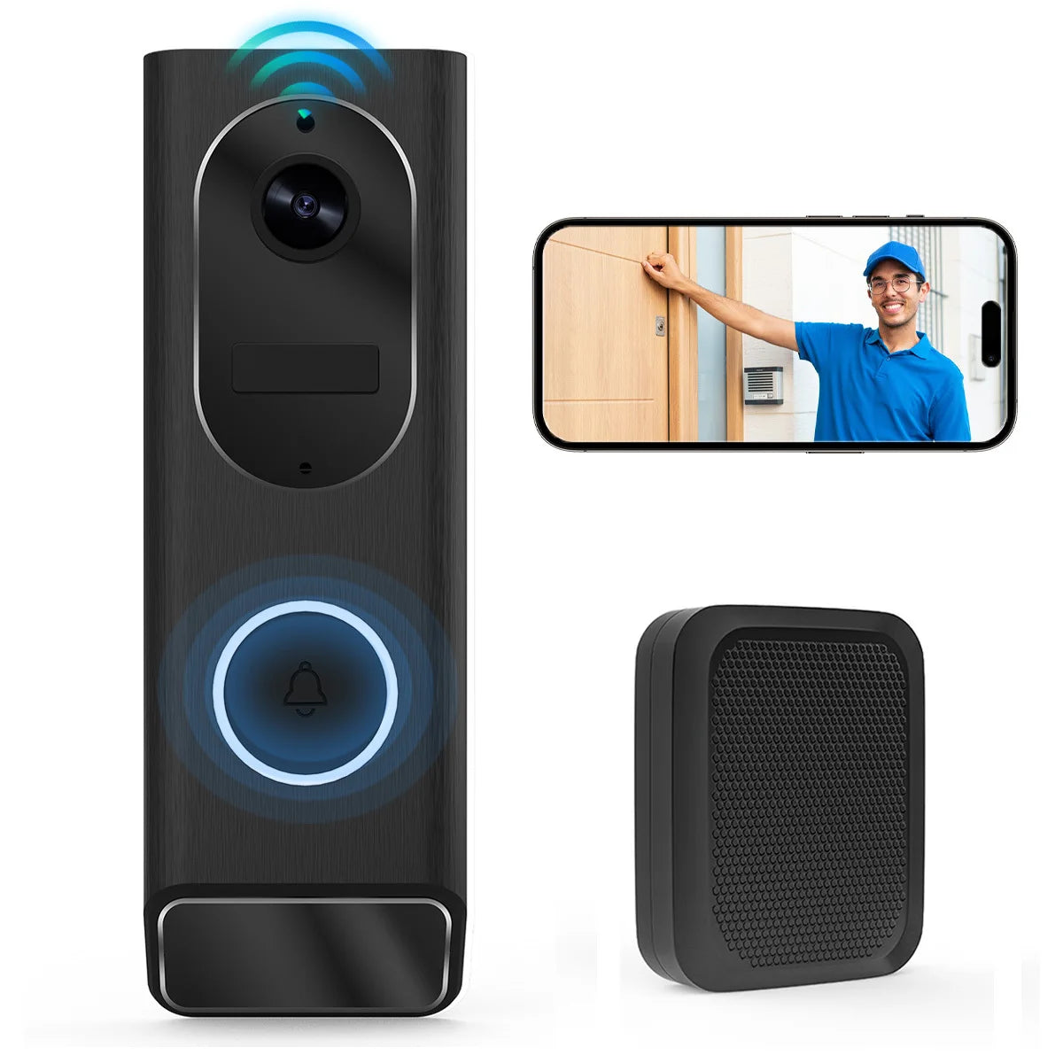 S7 Smart Video Doorbell Camera With AI Detection And Chime