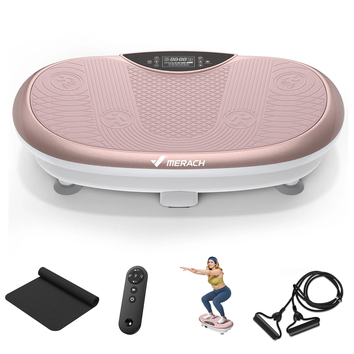 MERACH 4D Vibration Plate for Full Body Fitness Workouts