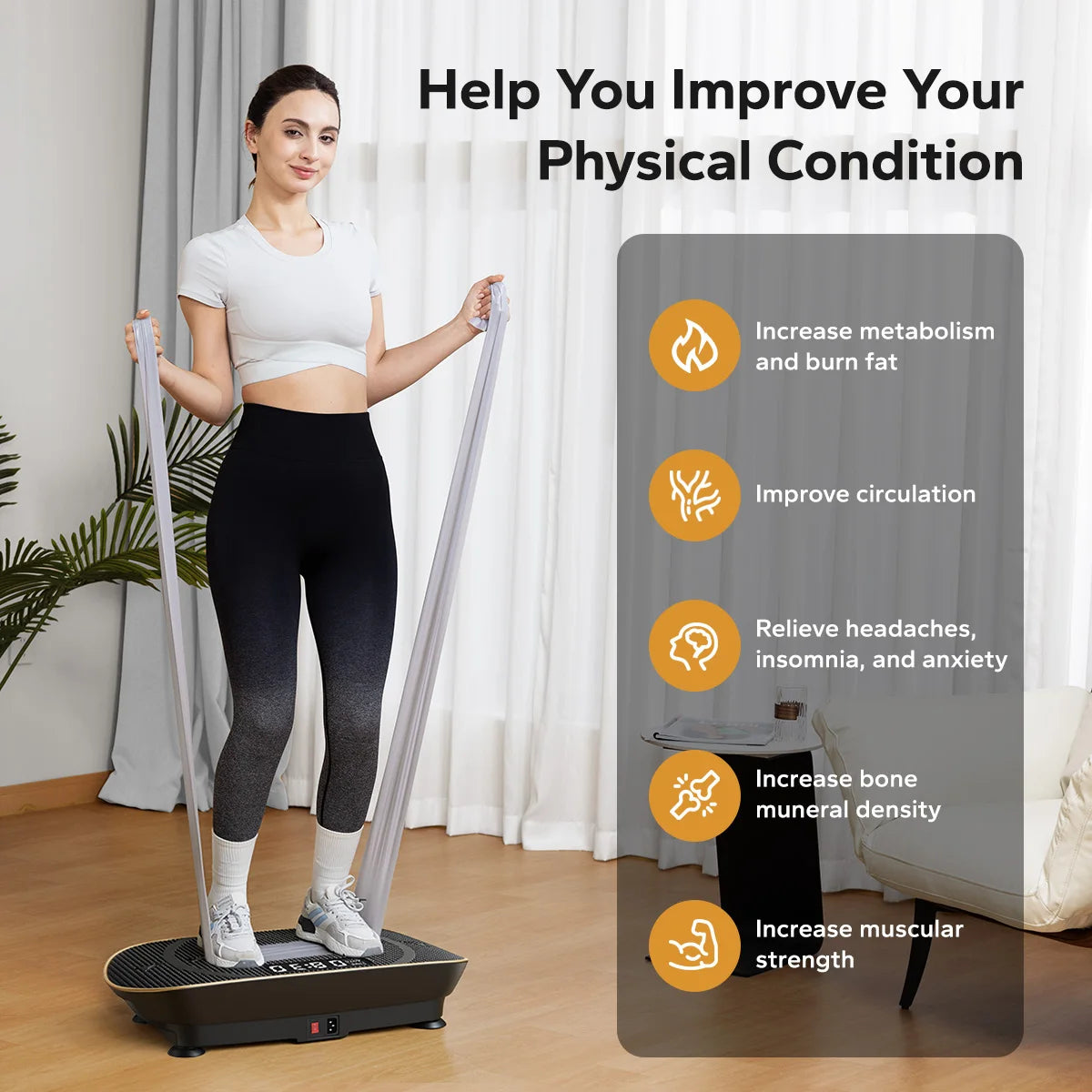 MERACH Whole Body Vibration Plate Exercise Machine For Fitness Training