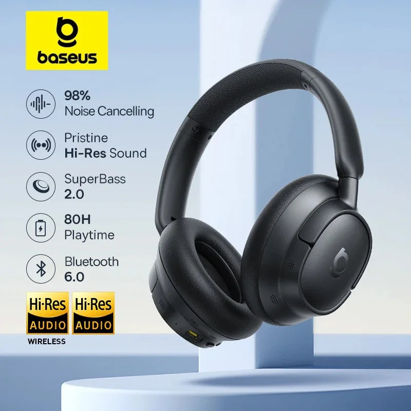 Baseus Wireless Adaptive Hybrid Noise Cancelling Headphones