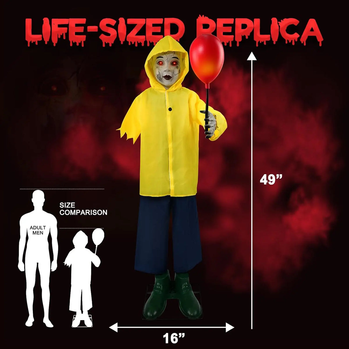 Halloween Animatronic Prop With Sound And Touch Activation