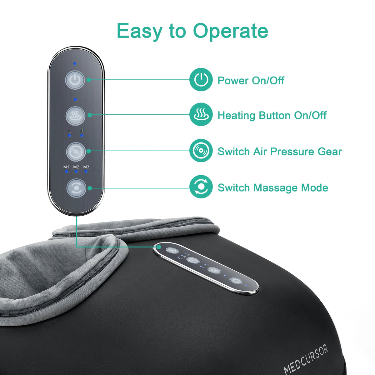 Medcursor Shiatsu Foot Massager With Heat And Roller For Relaxation