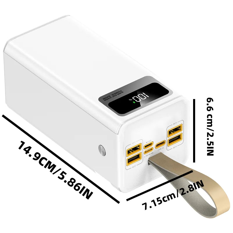 YVOER Fast Charging Power Bank With LED Display And Flashlight