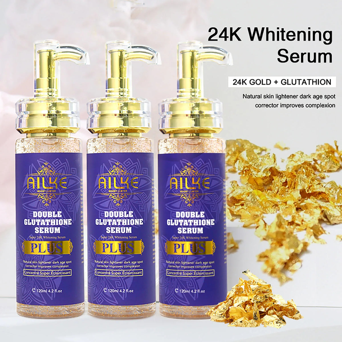 AILKE Glutathione Skin Care Set for Bright, Even-Looking Skin