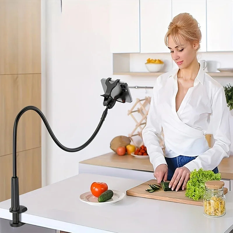 Flexible Gooseneck Phone Holder Clamp For Bedside Desktop Viewing