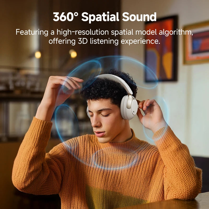 QCY H3 Pro Wireless Over Ear Headphones Featuring Adaptive ANC