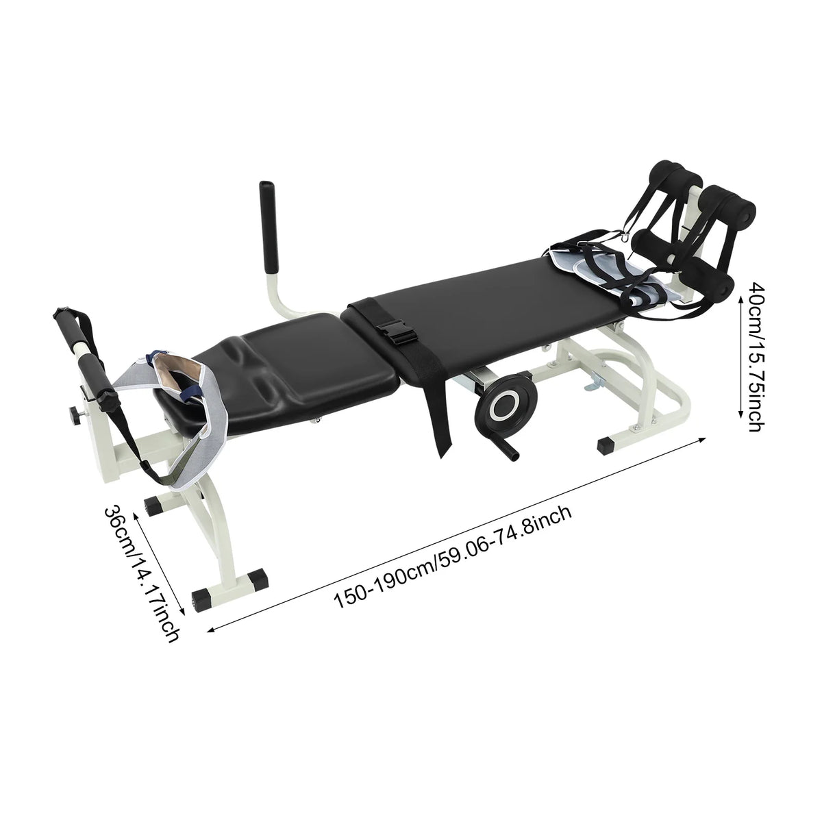 Cervical Lumbar Traction Bed Neck Stretcher Cervical Stretch Device Back Stretch Bench for Peopl 1.5-1.8m Height