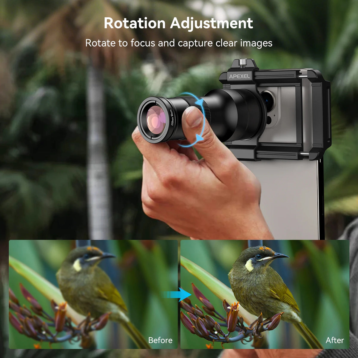 APEXEL Telephoto Macro Smartphone Lens With Telescope Function