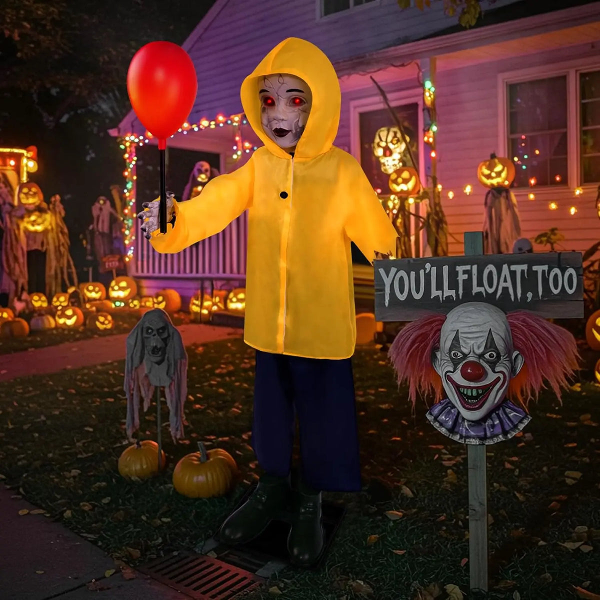 Halloween Animatronic Prop With Sound And Touch Activation
