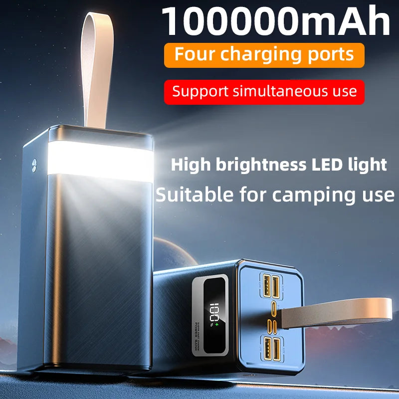 YVOER Fast Charging Power Bank With LED Display And Flashlight