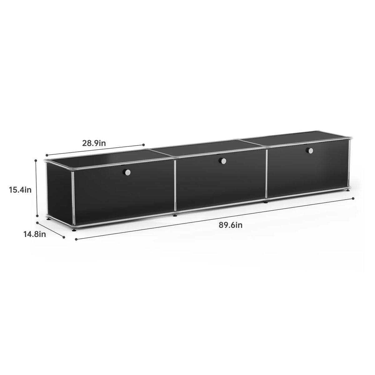Modern Stainless Steel Storage Cabinet And TV Stand Organizer