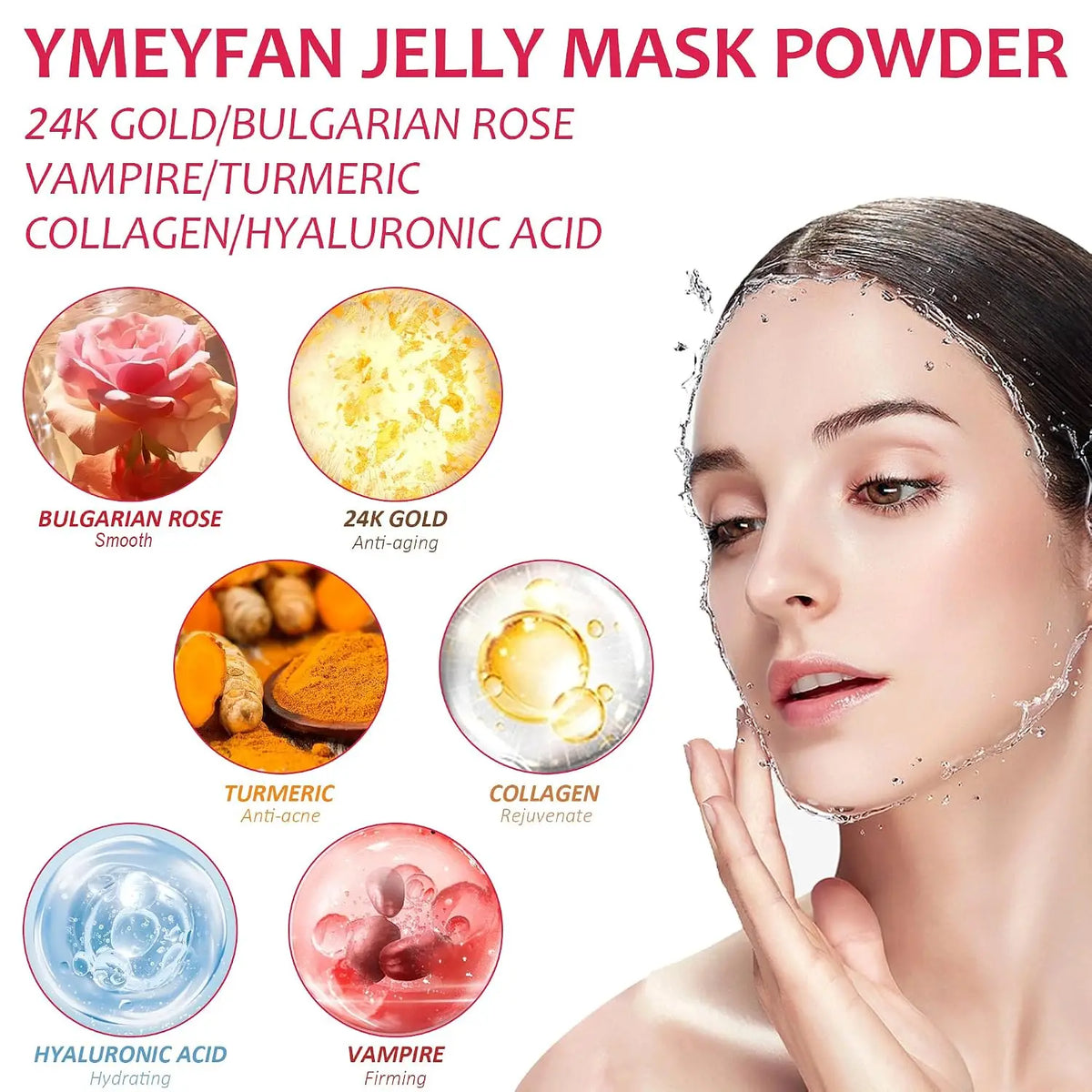 YMEYFAN Jelly Mask Powder for Professional Facial Skin Care
