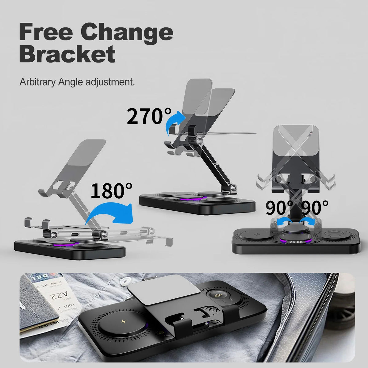 Seven In One Wireless Charging Station for Phones Watches and Earbuds