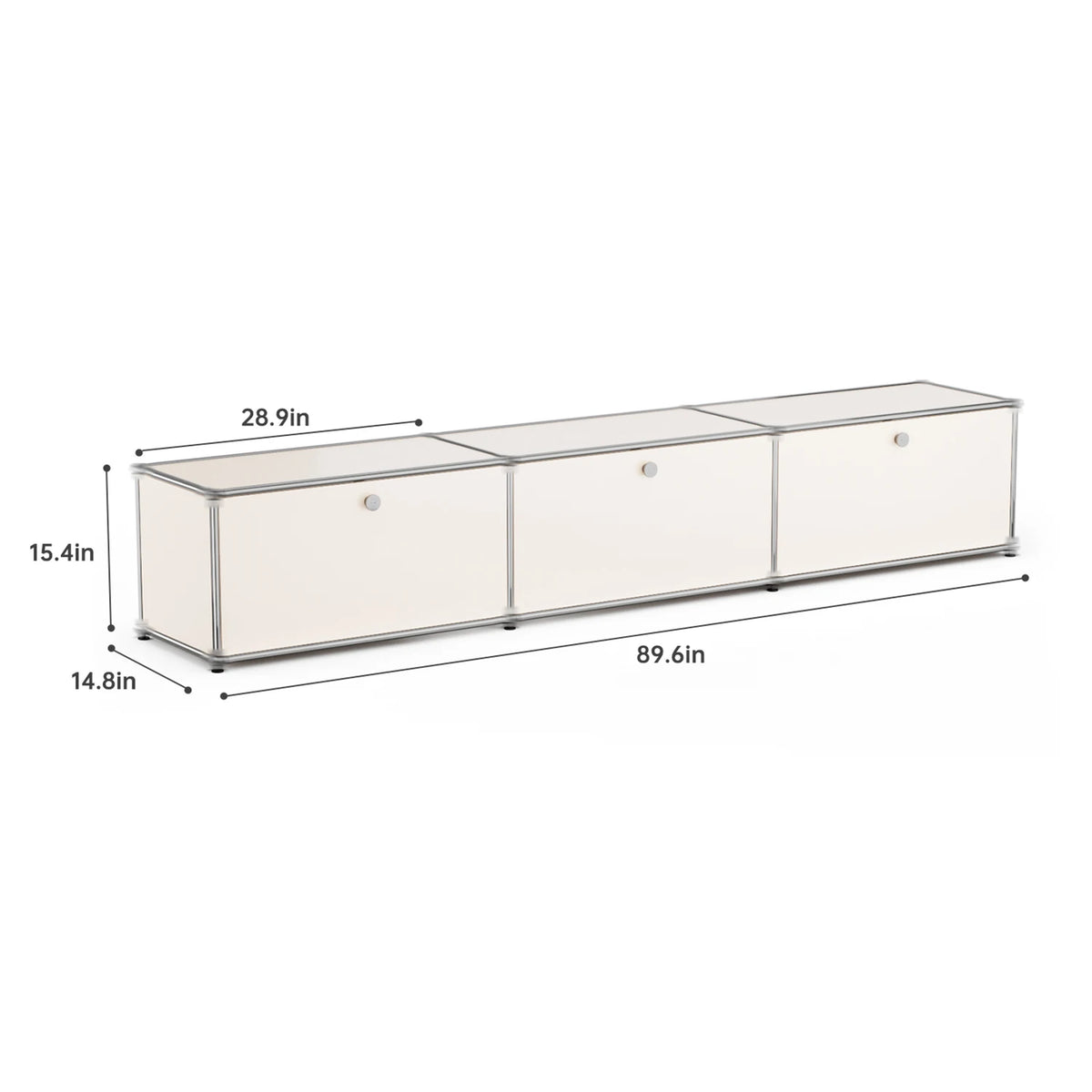 Modern Stainless Steel Storage Cabinet And TV Stand Organizer