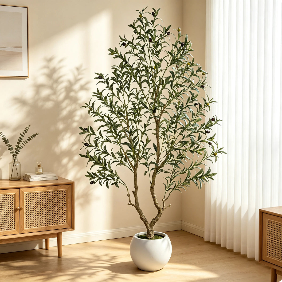 Olitree Artificial Olive Tree With Wood Trunk For Home Decor
