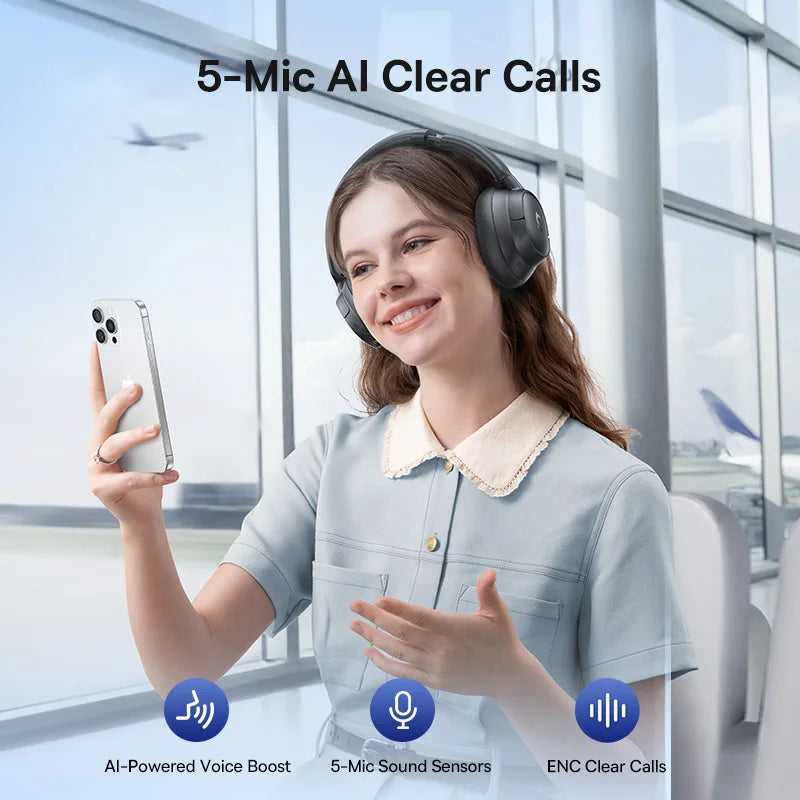 Baseus Wireless Adaptive Hybrid Noise Cancelling Headphones