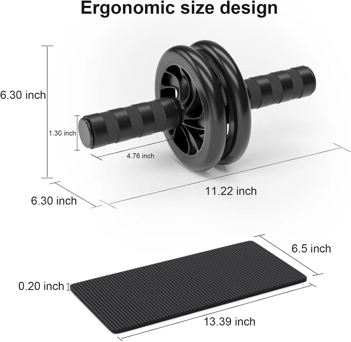 Compact Dual Wheel Ab Roller For Targeted Core Strength Training