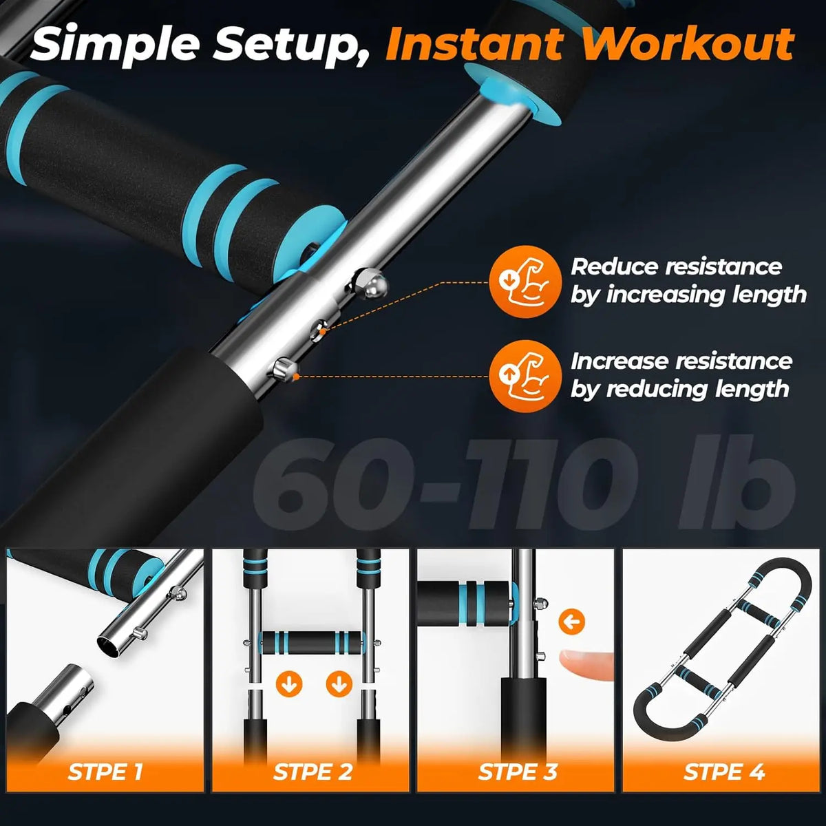 U Shape Arm Trainer Hand Gripper For Upper Body Strength Training