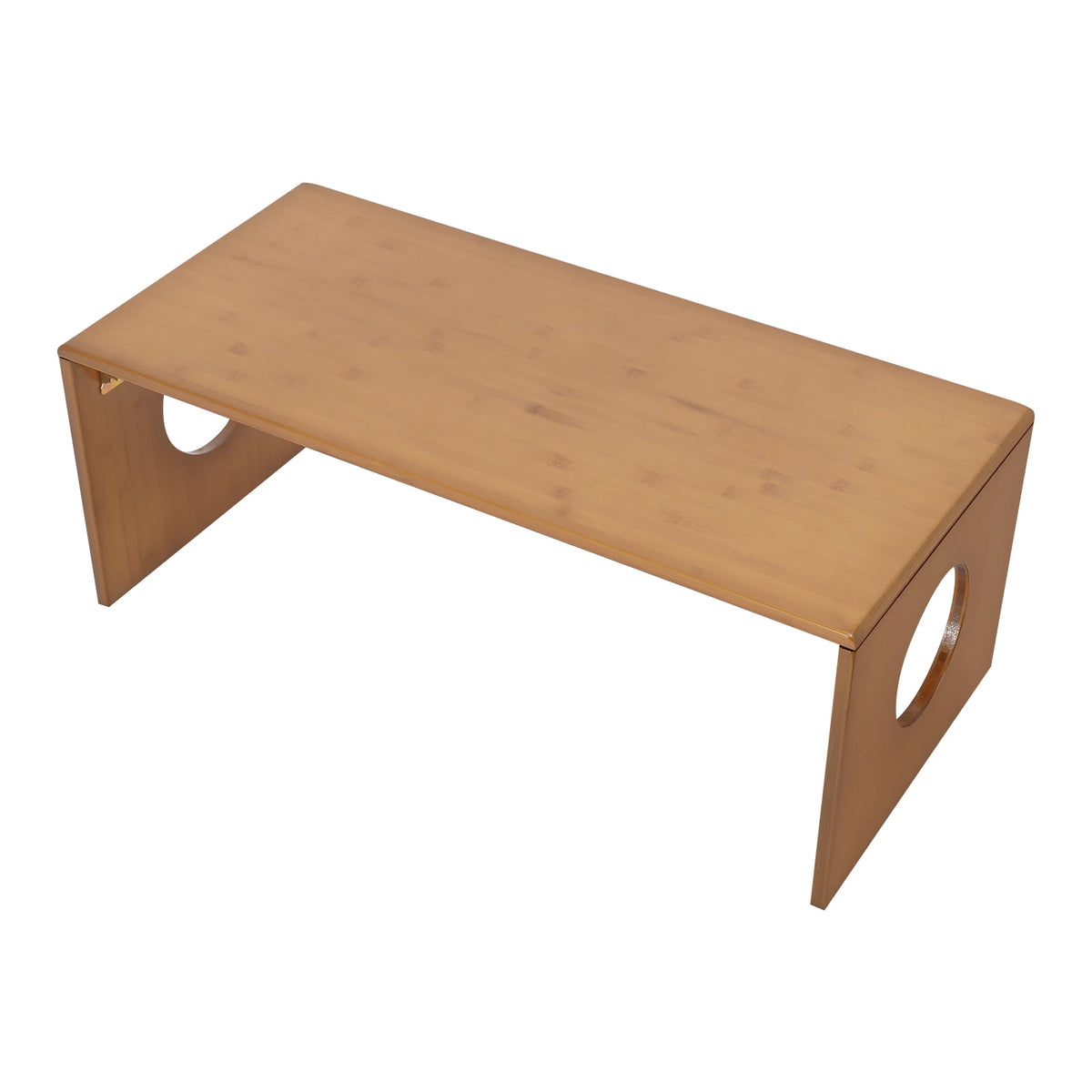 Bymaocar Folding Bamboo Low Coffee Table for Home and Camping