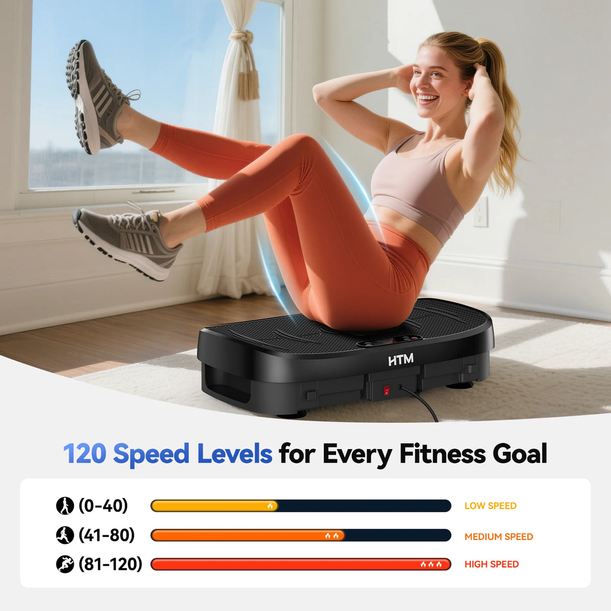 Whole Body Vibration Exercise Plate for Fitness and Muscle Relief