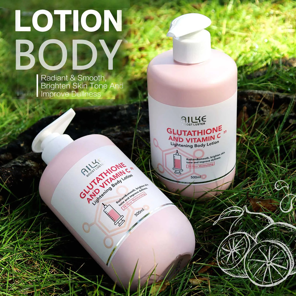 AILKE Vitamin C Glutathione Brightening Body Lotion for Even Tone