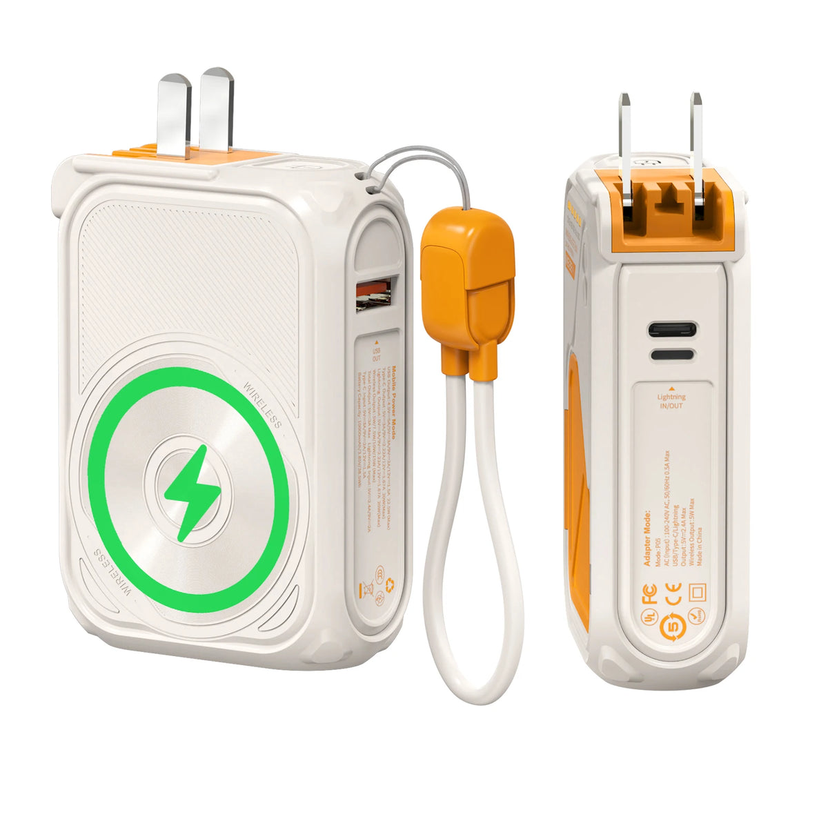 Prunus Wireless Magnetic Power Bank Featuring Digital Display