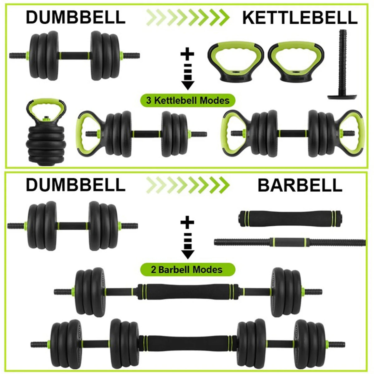 Acekool 4-In-1 Adjustable Dumbbell Set for Home Gym Training