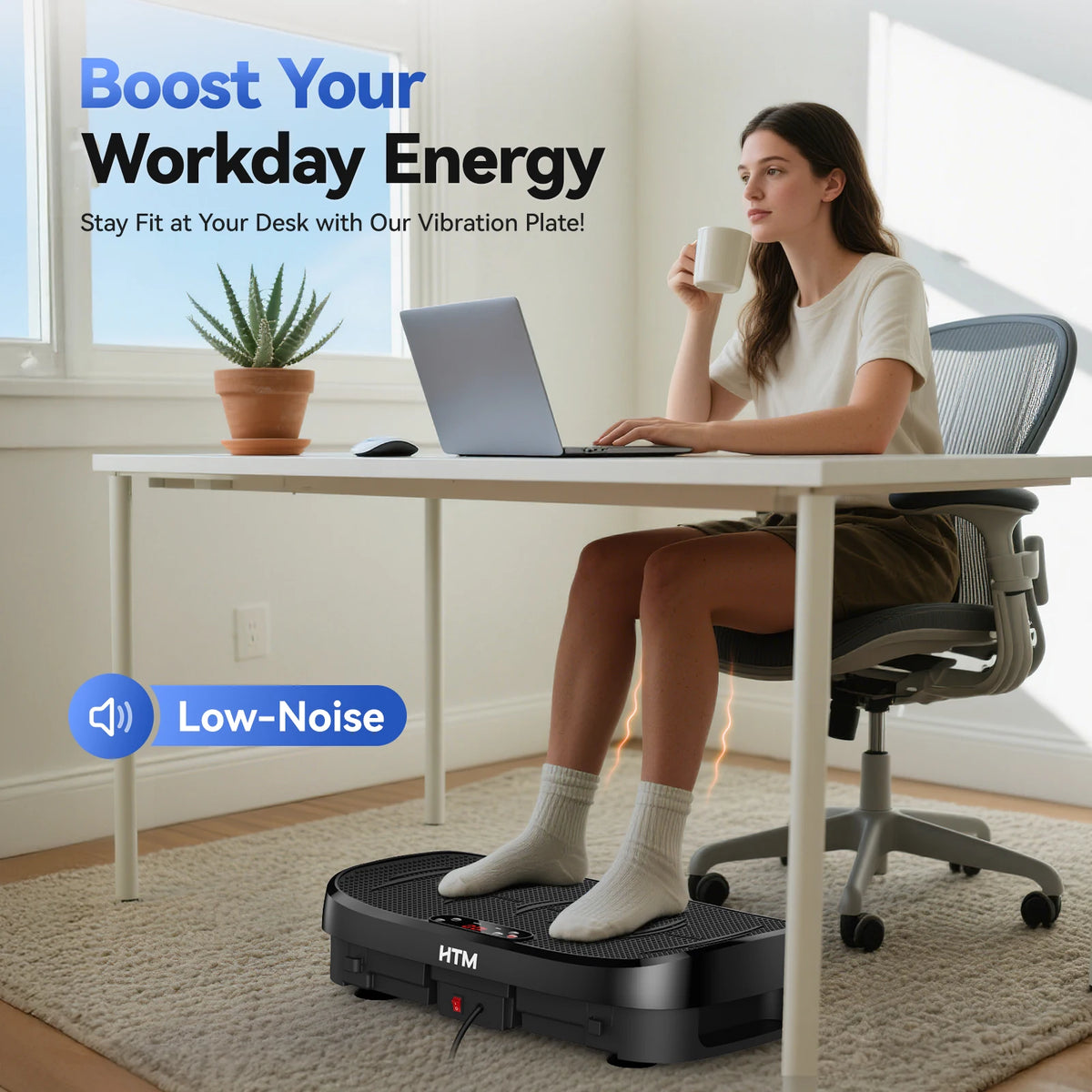 Whole Body Vibration Exercise Plate for Fitness and Muscle Relief