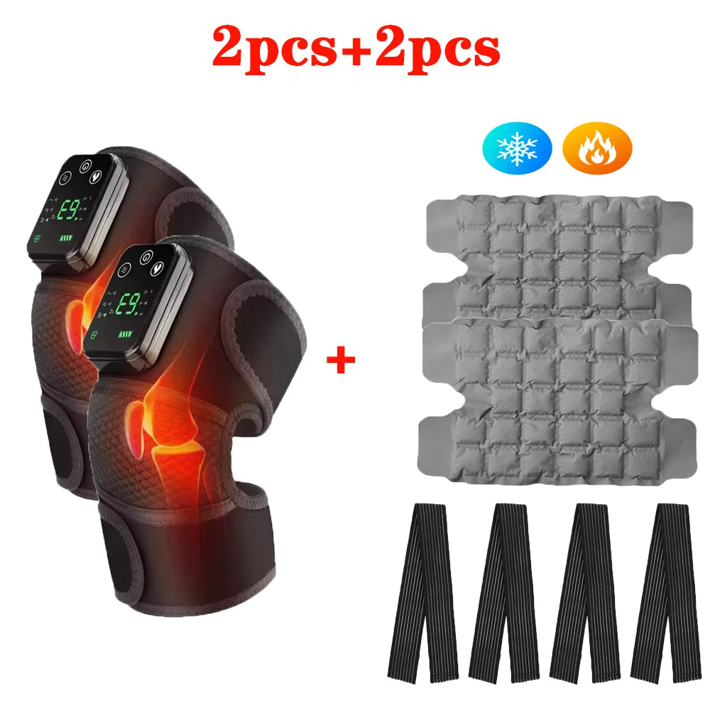 PASTSKY 3-In-1 Cordless Thermal Knee Massager With Heat Vibration Relief